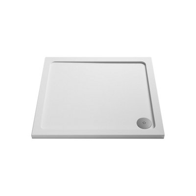 Nes Home Slim 900 X 900 Square Stone Resin Shower Tray For Wetroom Enclosure from B&Q