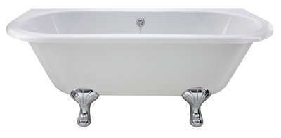 Old London Kenton Freestanding Bath Tub With Corbel Leg SetDurable Double Ended Traditional Bathroom Style In White1700mm from B&Q