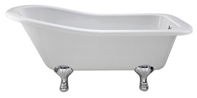 Old London Brockley Freestanding Bath Tub With Corbel Leg SetDurable Double Ended Traditional Bathroom Style In White1500mm from B&Q