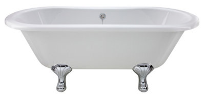 Old London Kingsbury Freestanding Bath Tub With Corbel Leg SetDurable Double Ended Traditional Bathroom Style In White1700mm from B&Q