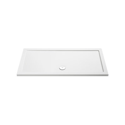 B&Q -  Slim 1600 X 700 Rectangular Stone Resin Shower Tray For Wetroom Enclosure