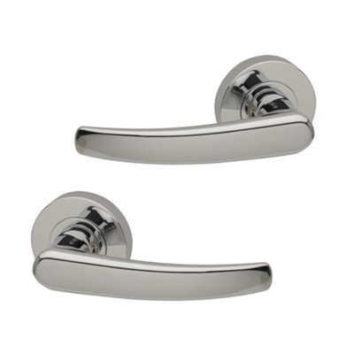 UAP Limited Uap Alpine Polished Chrome Internal Door Handles Pair- Premium Range Zinc Lever Design from B&Q
