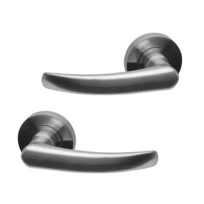 UAP Limited Uap Alpine Satin Chrome Internal Door Handles Pair- Premium Range Zinc Lever Design from B&Q