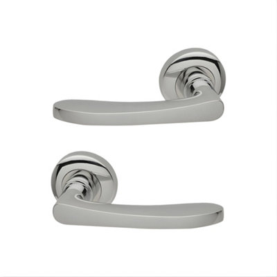 UAP Limited Uap Atlantic Satin Chrome Aluminium Internal Door Handle Pair- Eco Series Lever On Round Rose from B&Q