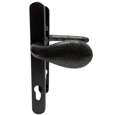 UAP Limited Uap Duo Lever & Pad Door Handles Set 243mm Backplate 92mm Pz Stainless Steel In Granite Finish from B&Q