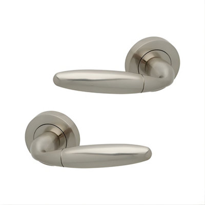 UAP Limited Uap Bristol Satin Nickel Internal Door Handles Pair- Premium Range Zinc Lever Design from B&Q
