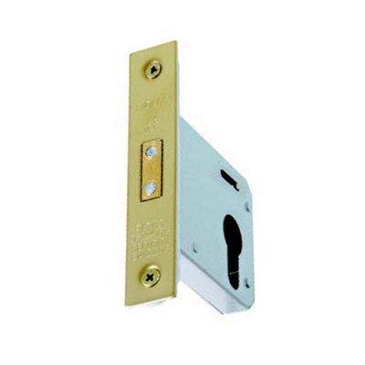 UAP Limited Uap 65mm (2.5") Mortice Euro Deadlock CaseEvershine Brass from B&Q