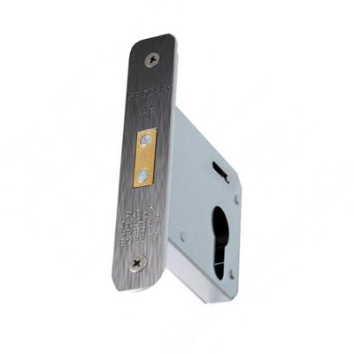 UAP Limited Uap 65mm (2.5") Mortice Euro Deadlock CaseSatin Stainless Steel from B&Q
