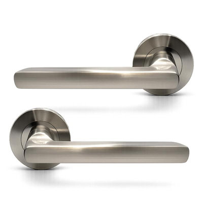 UAP Limited Uap Matiz Polished/satin Nickel Aluminium Interior And Internal Door Handles Pair from B&Q