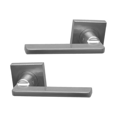 UAP Limited Uap Gemini Satin Nickel Internal Door Handles Pair- Premium Range Zinc Lever Design from B&Q