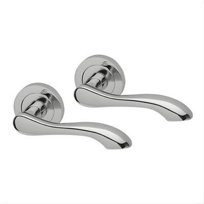 Intelligent Hardware Uap Regent Polished Chrome Internal Door Handles Pair- Premium Range Zinc Lever Design from B&Q