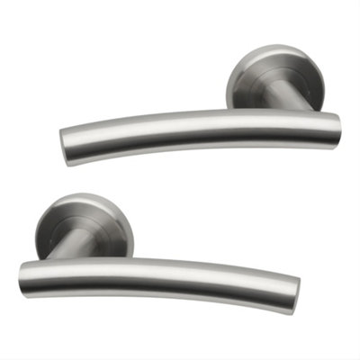 UAP Limited Uap Scafell Internal Door Handles Bathroom Pack With 75mm Lock Hinges Escutcheon Satin Stainless from B&Q