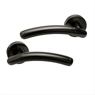 UAP Limited Uap Lincoln Black Nickel Internal Door Handles Pair- Premium Range Zinc Lever Design from B&Q