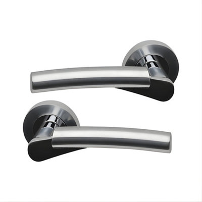 UAP Limited Uap Ruby Internal Door Handles Bathroom Pack With 75mm Lock Hinges Escutcheon Polished/satin Chrome from B&Q