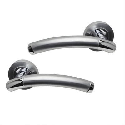 UAP Limited Uap Lincoln Internal Door Handles Bathroom Pack With 75mm Lock Hinges Escutcheon Polished/satin Chrome from B&Q