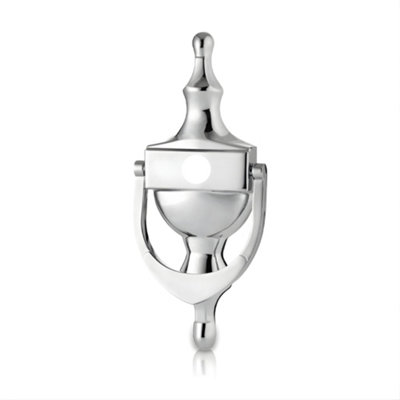 UAP Limited Uap Victorian Urn Door Knocker 6" Polished Chrome Finish With Spyhole And Fixings from B&Q