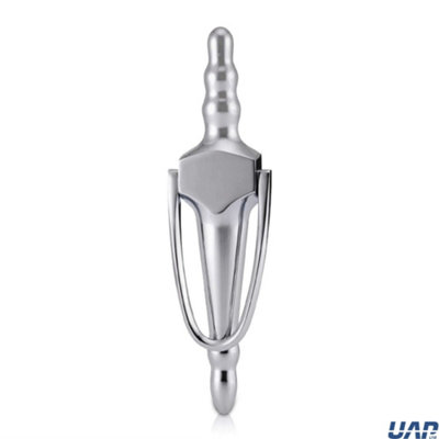 UAP Limited Uap Slimline Victorian Urn Door Knocker 8" Polished Chrome Finish With Bolt Fix Fittings from B&Q