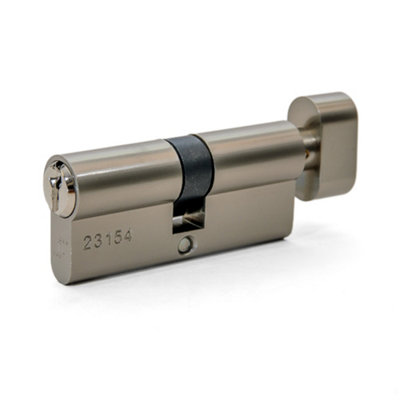 UAP Limited Uap Euro Cylinder Lock - Tl Thumb Turn Budget Euro Lock Cylinder - Suitable For All Doors - 70mm - 35/35 - Nickel
