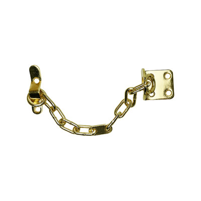 UAP Limited Uap Door ChainNarrow Door Chain For Door SecurityFront Door LockDoor Restrictor Security ChainsPolished Brass from B&Q