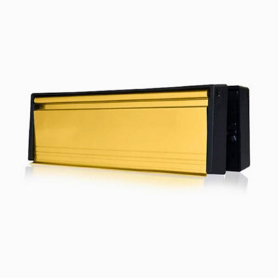 UAP Limited Uap Framemaster 12" Satin Gold Aluminium Letterbox For Wooden Composite And Upvc Doors 20 To 40mm from B&Q