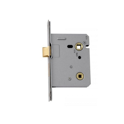 UAP Limited Uap Mortice Bathroom Lock 65mmMortice Door Lock ThumbturnInternal Wooden Bathroom DoorsPolished Stainless from B&Q