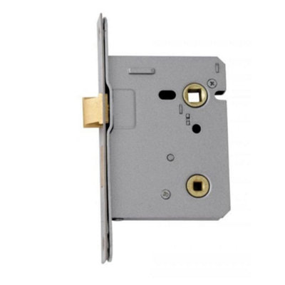 UAP Limited Uap Mortice Bathroom Lock 75mmMortice Door Lock ThumbturnInternal Wooden Bathroom DoorsPolished Stainless from B&Q