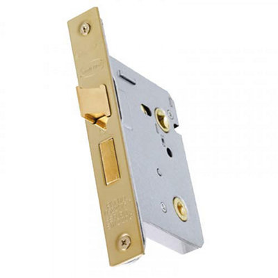UAP Limited Uap Mortice Bathroom Lock 65mmMortice Door Lock ThumbturnInternal Wooden Bathroom DoorsEvershine Brass from B&Q