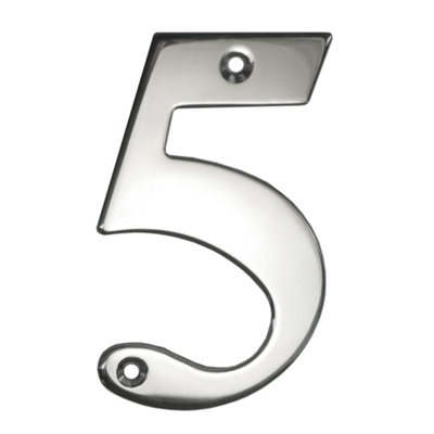 UAP Limited Uap House Number5Mirror Polished3 Inch from B&Q