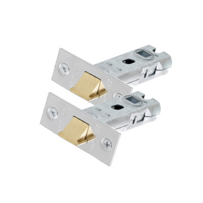 UAP Limited Uap 2 Sets 75mm Tubular Latch SquareDoor LatchesInternal Doors Square CornersMortice Latch75mmPolished Stainless from B&Q