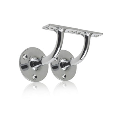 UAP Limited Uap Stair Handrail BracketsSet Of 2Satin Chrome from B&Q