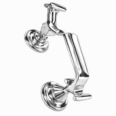 UAP Limited Uap Large Traditional Doctor Door Knocker With Nanocoast Rust Free For Front Door With Fixings In Polished Chrome from B&Q