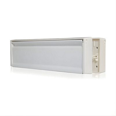 UAP Limited Uap Framemaster 12" White Aluminium Letterbox For Wooden Composite And Upvc Doors 20 To 40mm from B&Q