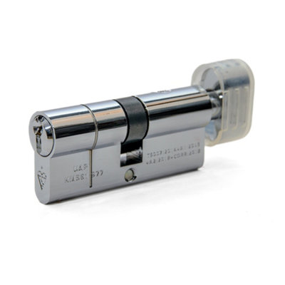 UAP Limited Uap Kitemarked 1 Star Thumbturn Euro Cylinder Lock With 3 KeysThumb TurnSuitable For All Door Types40/40T (80mm)Chrome from B&Q