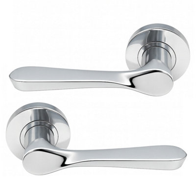 UAP Limited Uap Calla Polished Chrome Internal Door Handles Pair- Premium Zinc Lever Design For Modern Interiors from B&Q