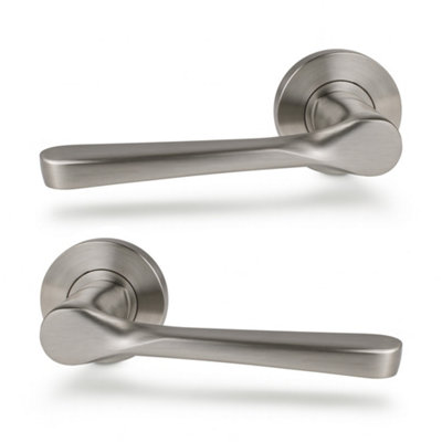 UAP Limited Uap Calla Satin Chrome Internal Door Handles Pair- Premium Zinc Lever Design For Modern Interiors from B&Q