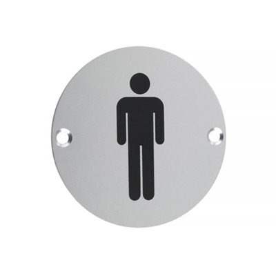 UAP Limited Uap Toilet Door SignMalePolished Stainless Steel from B&Q