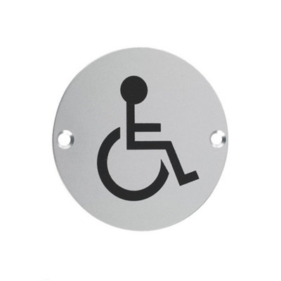 UAP Limited Uap Toilet Door SignDisabledStainless Steel from B&Q