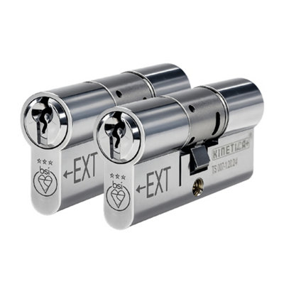 UAP Limited Uap Freezeguard Ts007 3 Star Keyed Alike Euro Cylinder Lock PairBarrel Locks100mm (55Ex/45)5 KeysAll Door TypesChrome from B&Q