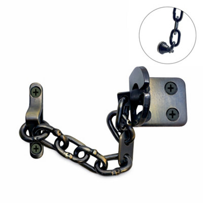 UAP Limited Uap Bullet Door Chain (170mm) Magnetic SystemSteel Ts003 Security External Door Guard Matt Antique Brass from B&Q