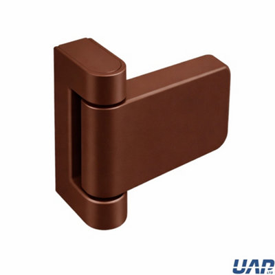 UAP Limited Schlosser Technik Flip Axis 3D Adjustable Flag Hinge For Upvc Doors 23mm Rebate Brown from B&Q