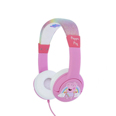Peppa Pig Glitter Rainbow Peppa Kids Headphones from B&Q