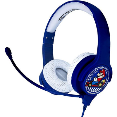 B&Q Mario Kart Adjustable Kids Wired Headphones