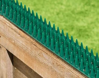 Pestbye Fence Spikes Cat Deterrent Anti Climb Green Pack Of 5 Strips from B&Q