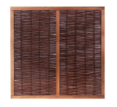 Primrose Premium Framed Willow Hurdle Natural Handwoven Fence Panel 6Ft X 6Ft from B&Q