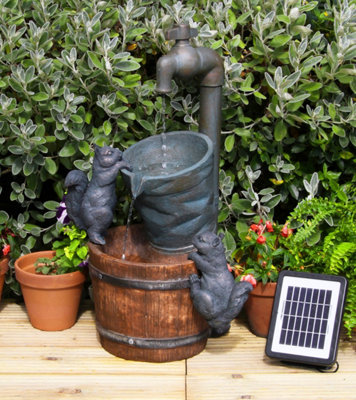Primrose Buckets And Tap Solar Powered Outdoor Garden Water Feature Fountain 72Cm from B&Q