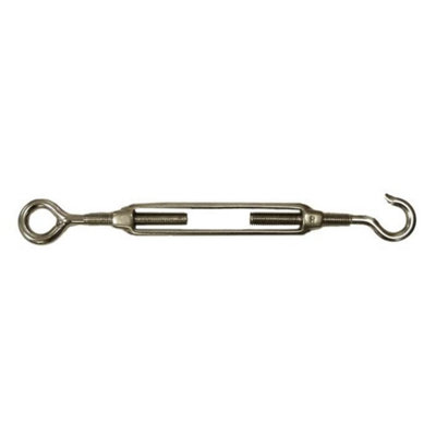 Kookaburra Silver Galvanised Steel Turnbuckle With Hook And Eye Ends Shade Sail Fitting Garden Patio Fixing Accessory from B&Q