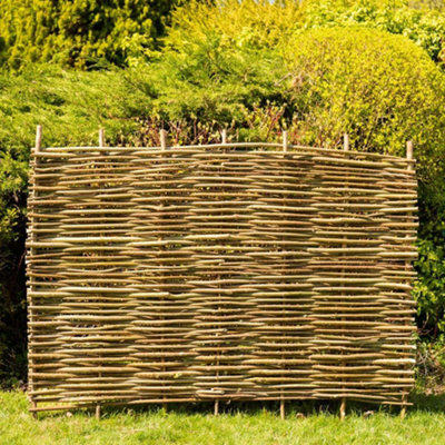Primrose Hazel Hurdle Fence Panel Premium Woven Wattle Weave 6Ft X 4Ft