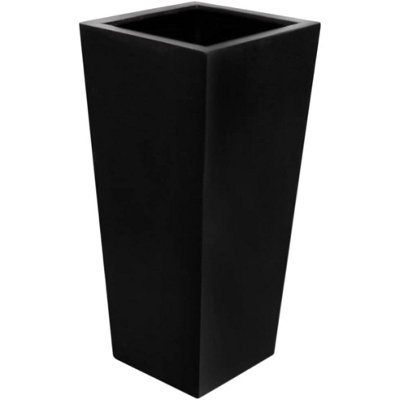 Primrose Polystone Tall Grey Flared Square Planter Hand Painted 91Cm from B&Q