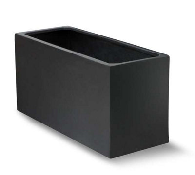 Primrose Polystone Large Black Rectangular Trough Planter 100Cm from B&Q