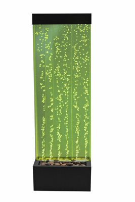 Primrose Bubble Water Wall With Colour Changing Rgb Leds With Remote Control 123Cm from B&Q